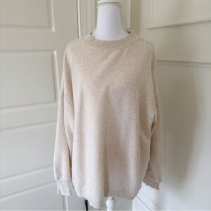 Aerie Oversized Beige Women's Crewneck Sweater